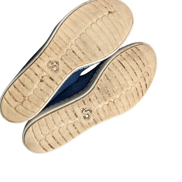 Clarks Women's Size 10 Cloudsteppers Step Glow Slip Chambray Denim Blue Casual - Picture 4 of 8